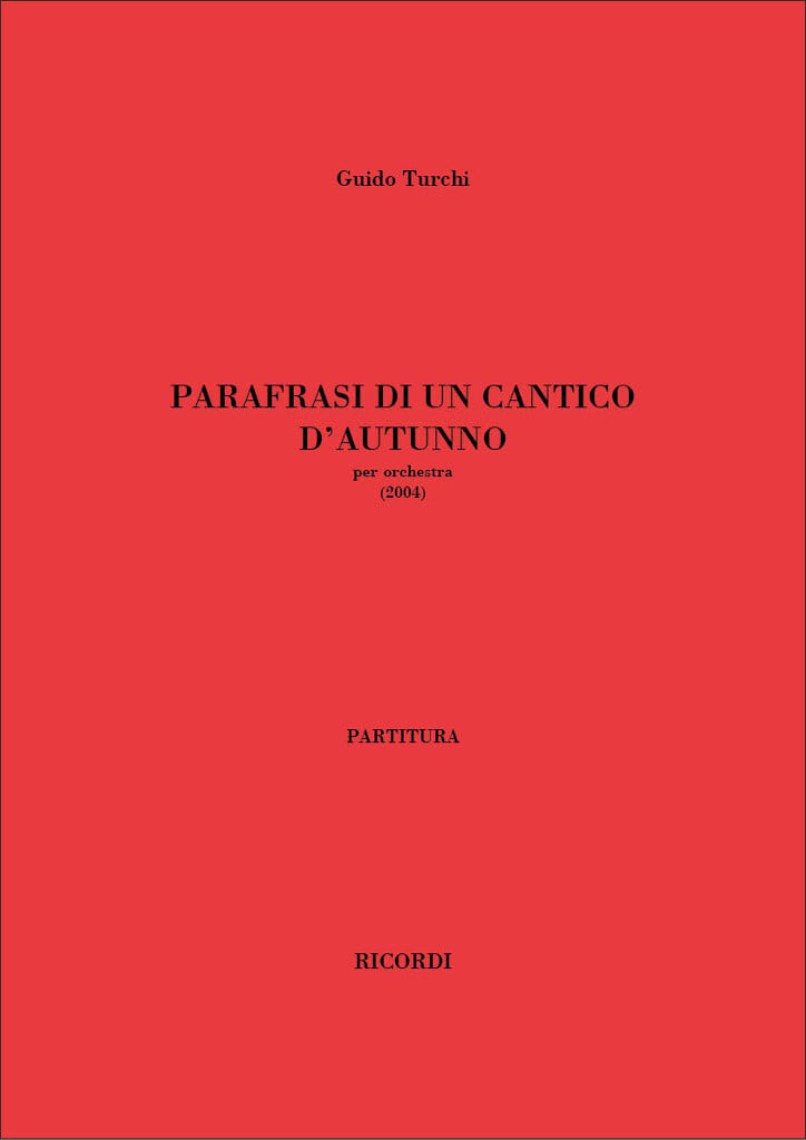 Parafrasi Di Un Cantico D'Autunno